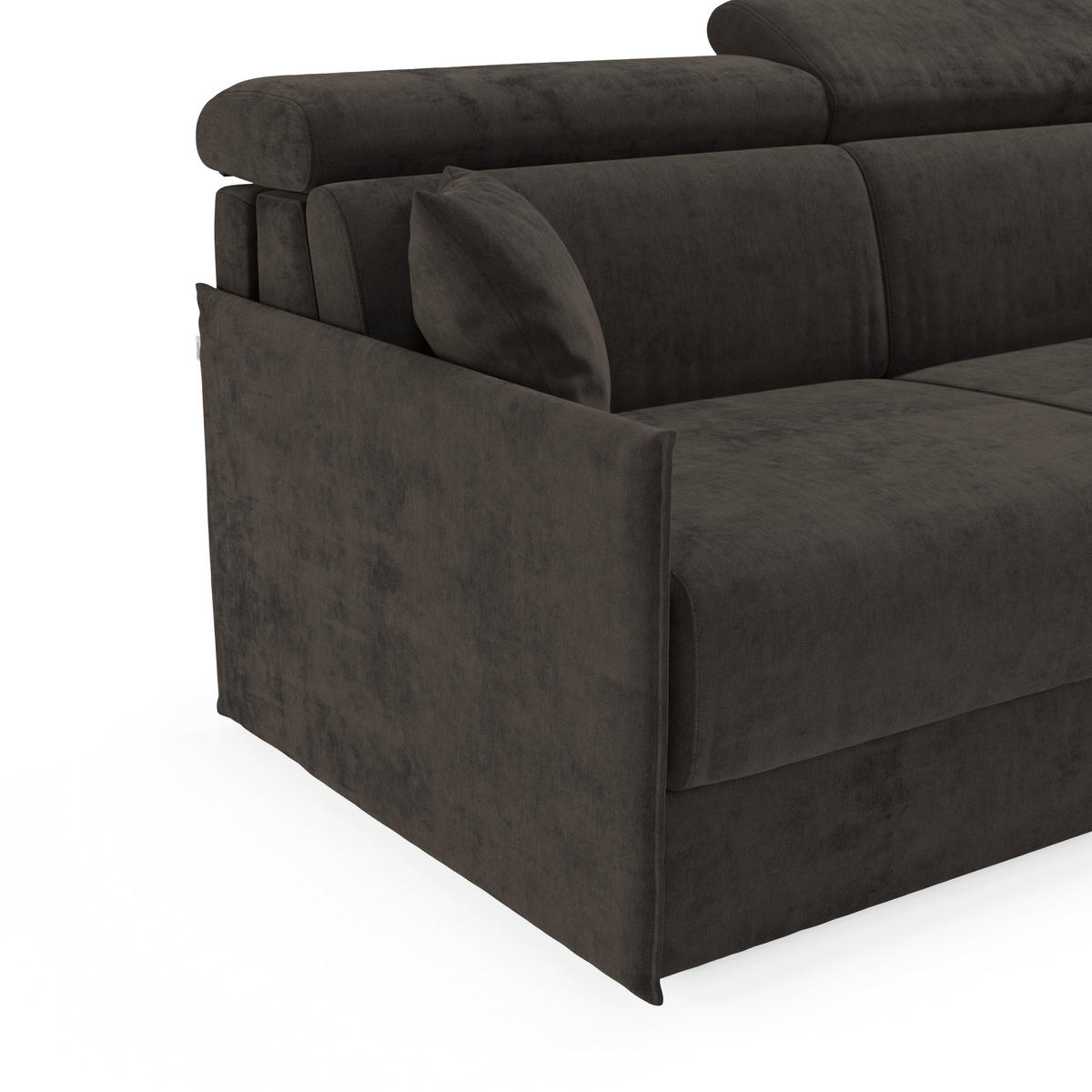 ECKSOFA Miryam - Schwarz, Metall (252/98cm) - Divani.store