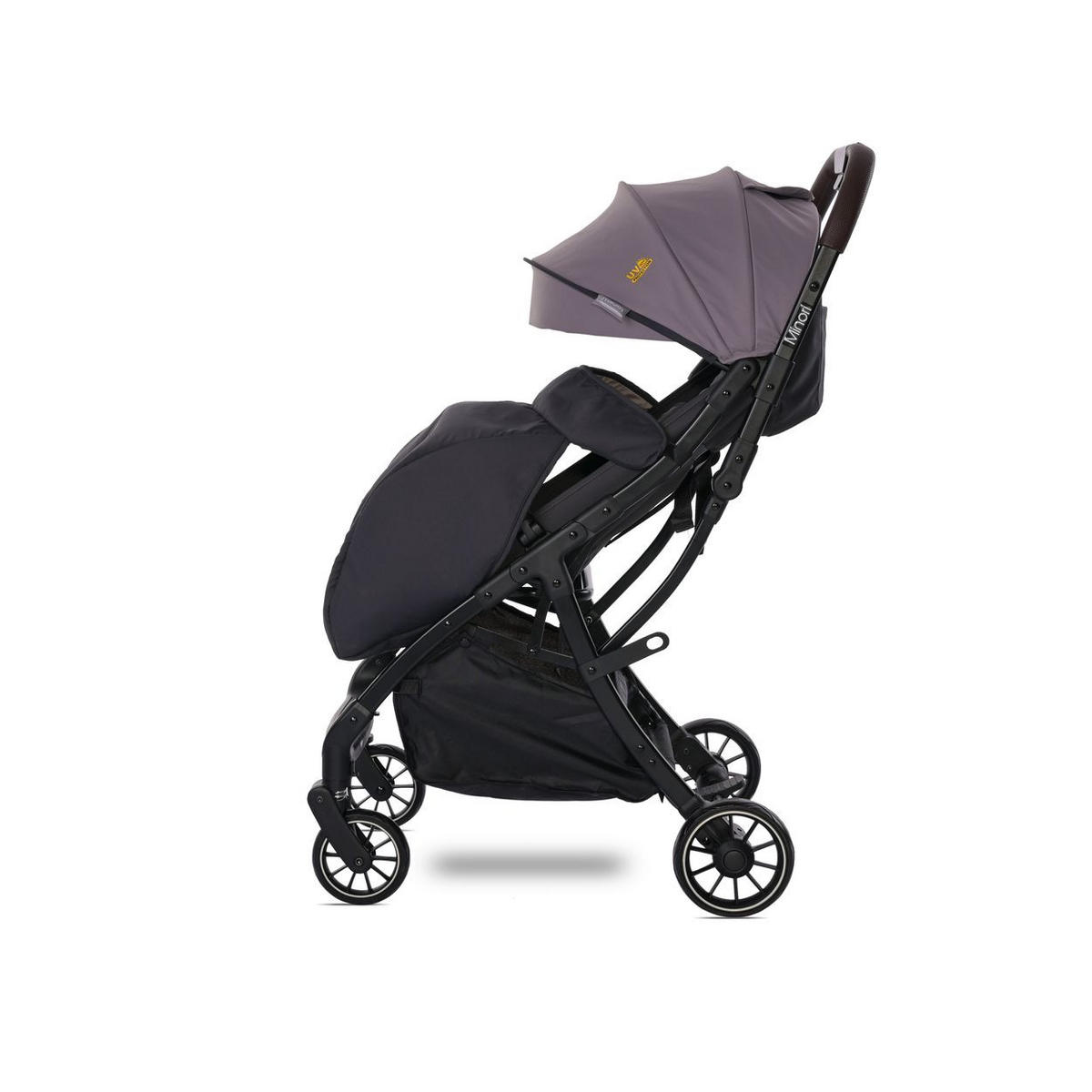 BUGGY Minori faltbar grau PU-Räder Getränkehalter Fußabdeckung - Grau, Metall (75/50/102cm) - Lorelli