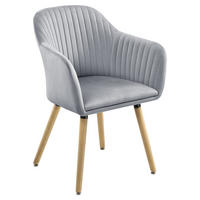 ESSZIMMERSTUHL Dover - Hellgrau, Textil (58/83/57cm) - [en.casa]
