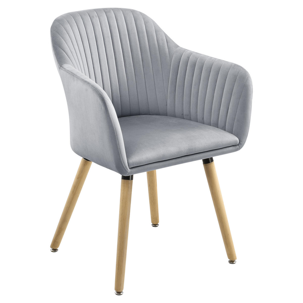 ESSZIMMERSTUHL Dover - Hellgrau, Textil (58/83/57cm) - [en.casa]