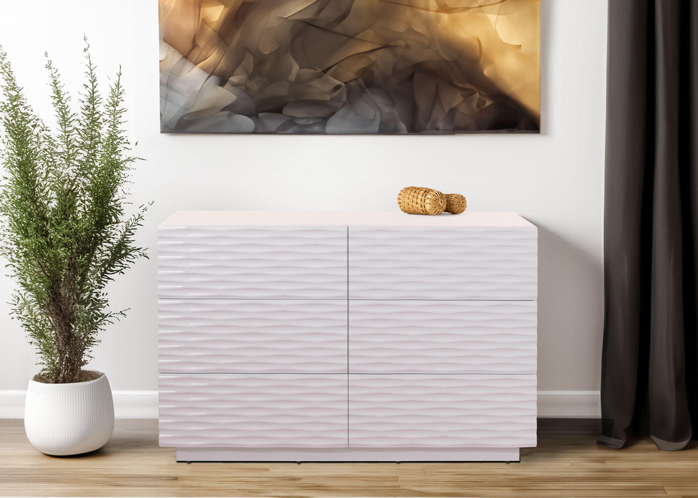 KOMMODE Weiß - Weiß, Holz (120/81/42cm) - MCW