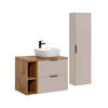 BADMÖBEL 80.6cm Adriel 2er-Set Beige - Beige, Holzwerkstoff (80.6/59/46cm) - Petits-meubles