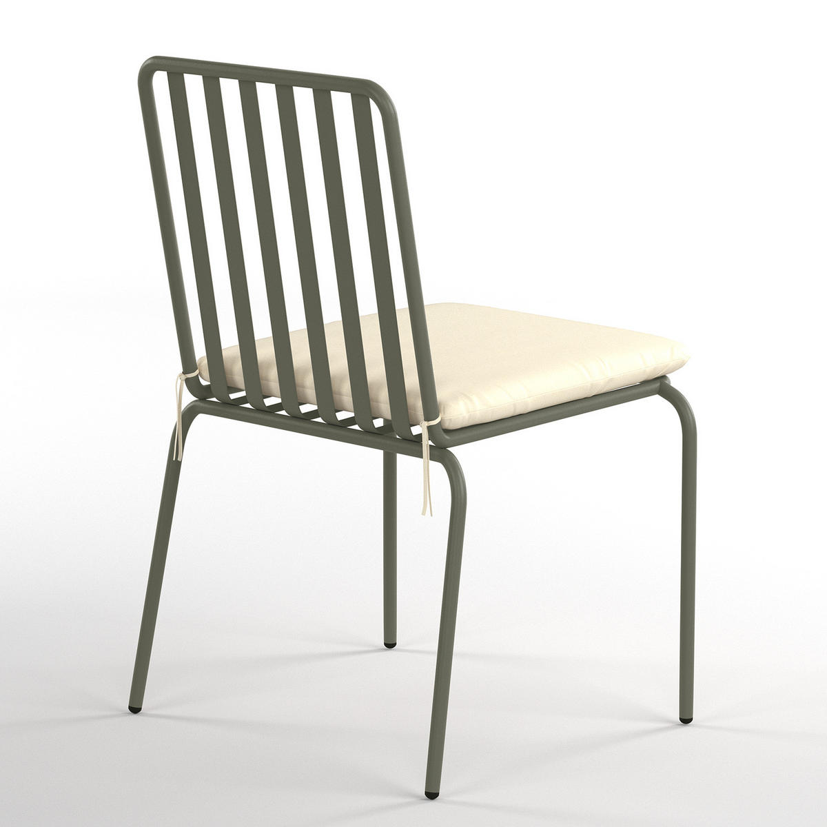 GARTENESSGRUPPE - 5-teilig - Stahl - Taupe - Salbeigrün, Textil/Metall - home24