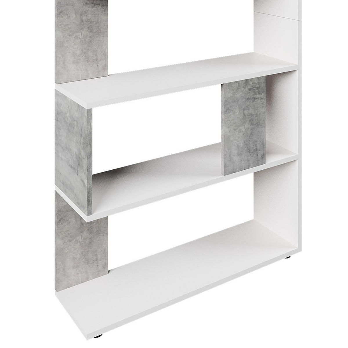 RAUMTEILER Beton 80 x 162.6 cm - Schieferfarben/Weiß, Holzwerkstoff (80/162.6/23.6cm) - Vicco