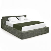 POLSTERBETT - Dunkelgrün, Textil (160/200cm) - home24