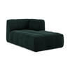 SOFAELEMENT Rechts Samt Stoff Grün - Salbeigrün/Schwarz, Holzwerkstoff/Kunststoff (101/77/175cm) - Makamii