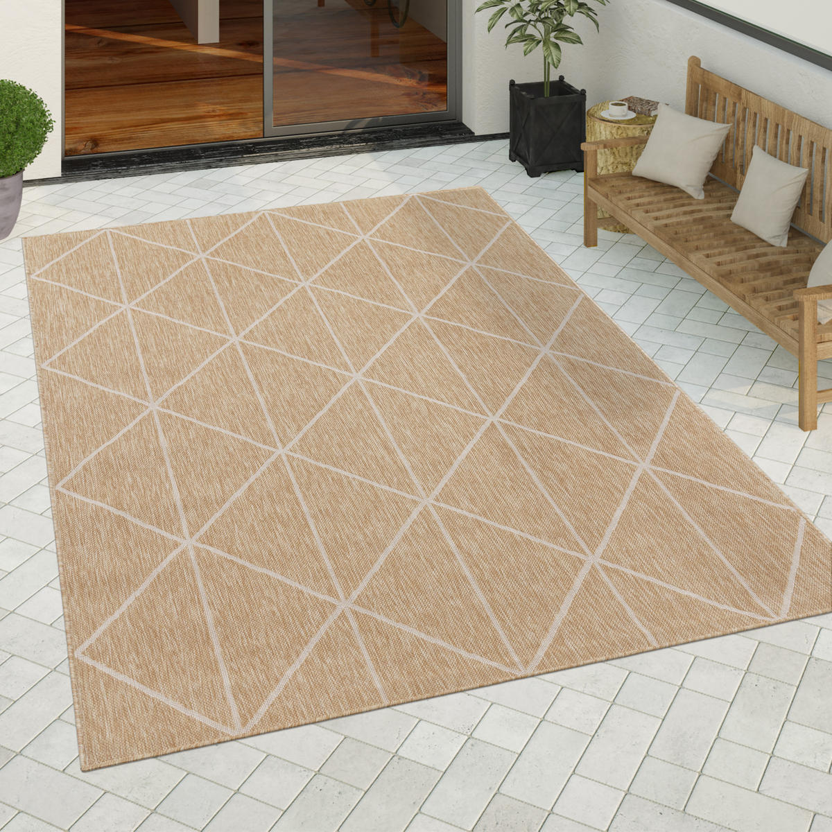 OUTDOORTEPPICH 80/150 cm Modena 221 - Beige, Textil (80/150cm) - Paco Home