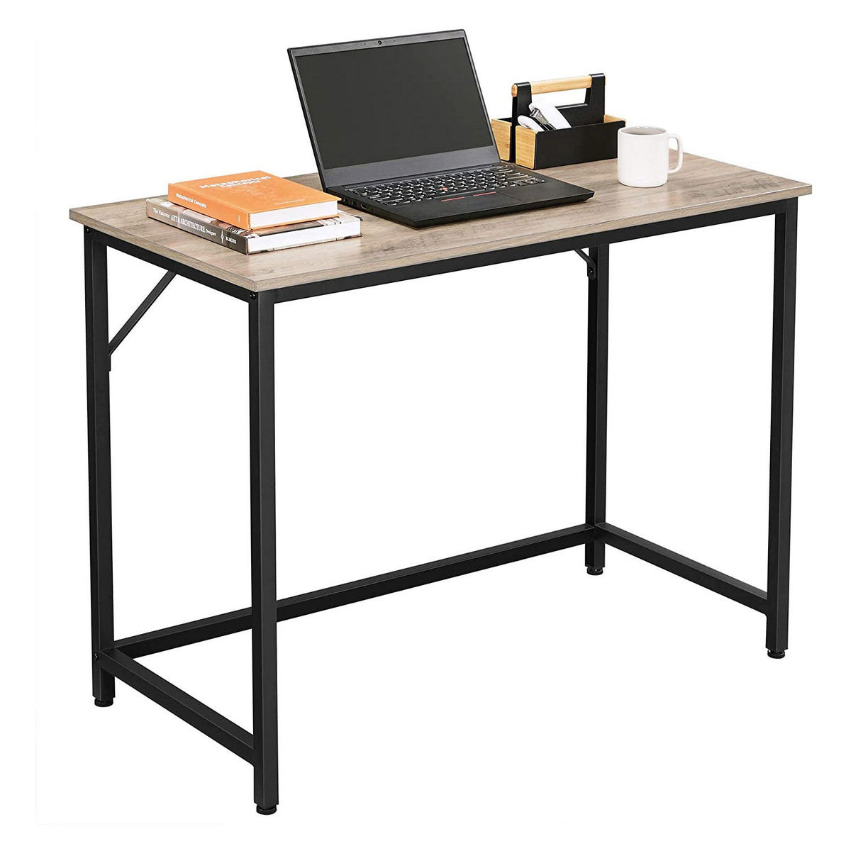 SCHREIBTISCH COMPUTERTISCH - Schwarz Hochglanz, Holzwerkstoff (100/50/75cm) - Hansiro
