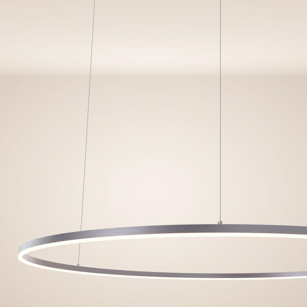 LED-HÄNGELAMPE Ring Alu-Gebürstet Ø 120cm - Alufarben, Metall (120/1.3/3.3cm) - s.luce