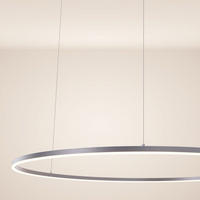 LED-HÄNGELAMPE Ring Alu-Gebürstet Ø 120cm - Alufarben, Metall (120/1.3/3.3cm) - s.luce