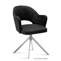 ARMLEHNSTUHL (2er-Set) Dorris 59x87x61 Edelstahl/Anthrazit - Edelstahlfarben/Anthrazit, Kunststoff (61/87/59cm) - 58aufmkessel