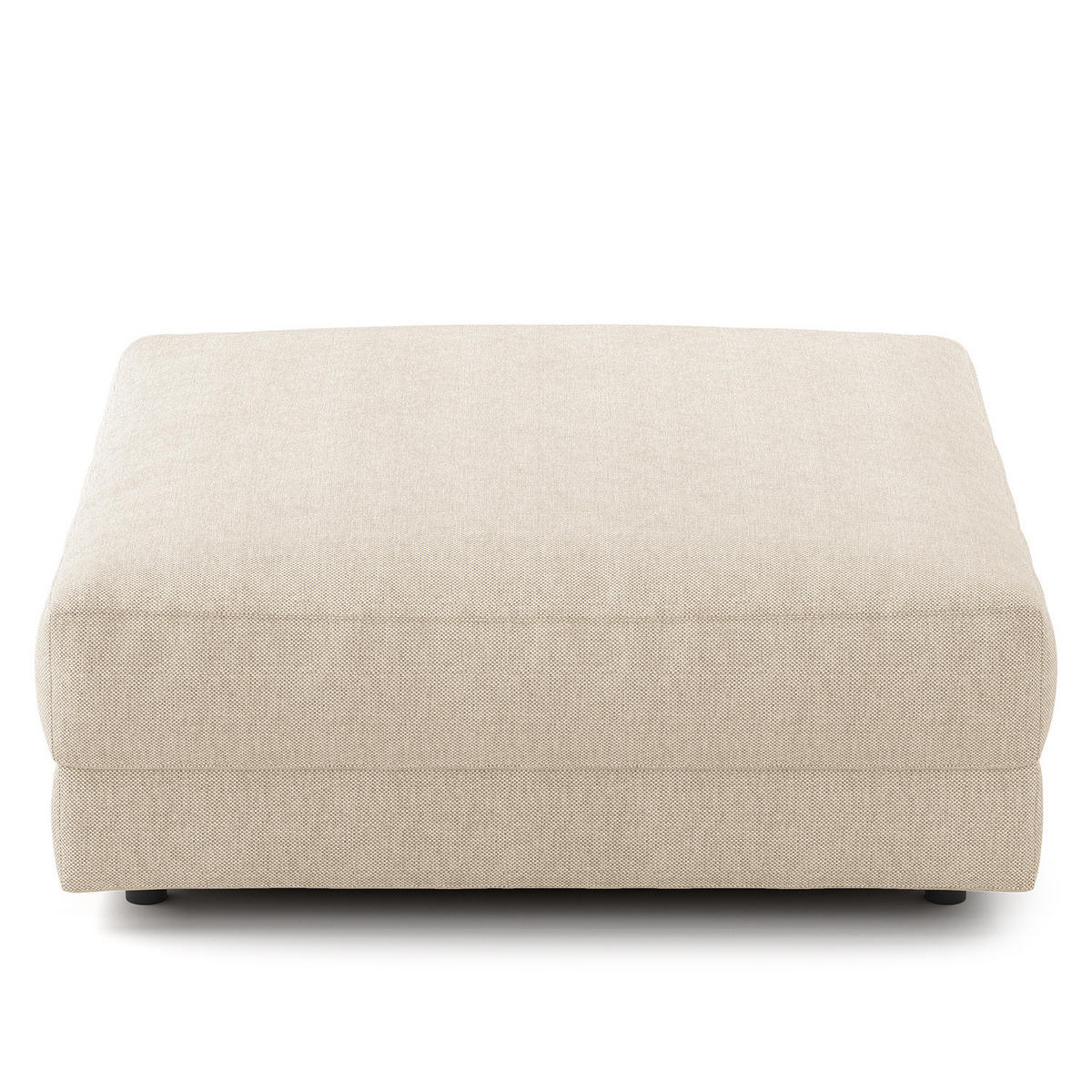 POLSTERHOCKER - Beige/Schwarz, Kunststoff/Textil (105/38/117cm) - home24