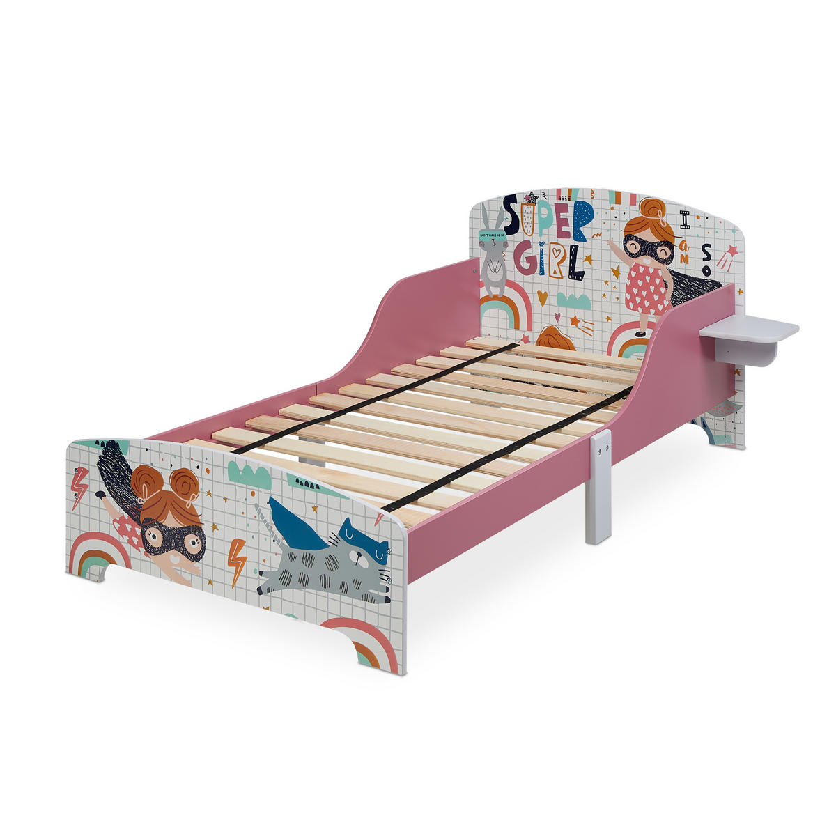 KINDERBETT - Multicolor, Holz/Holzwerkstoff (94/60/143cm) - Relaxdays