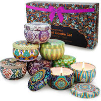 DUFTKERZEN 8-teiliges Set Sojawachs Aromatherapie Geschenkbox - Multicolor, Paraffin (5.6cm)