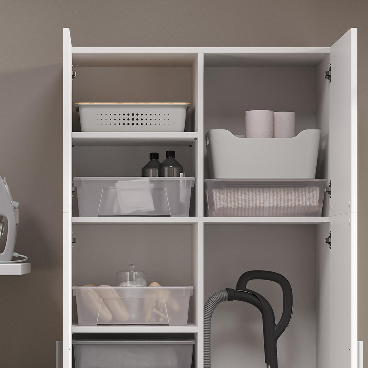 AKTENSCHRANK Ingo Weiß 80 x 182.4 cm mit Schublade - Weiß, Holzwerkstoff (80/182.4/37cm) - Vicco