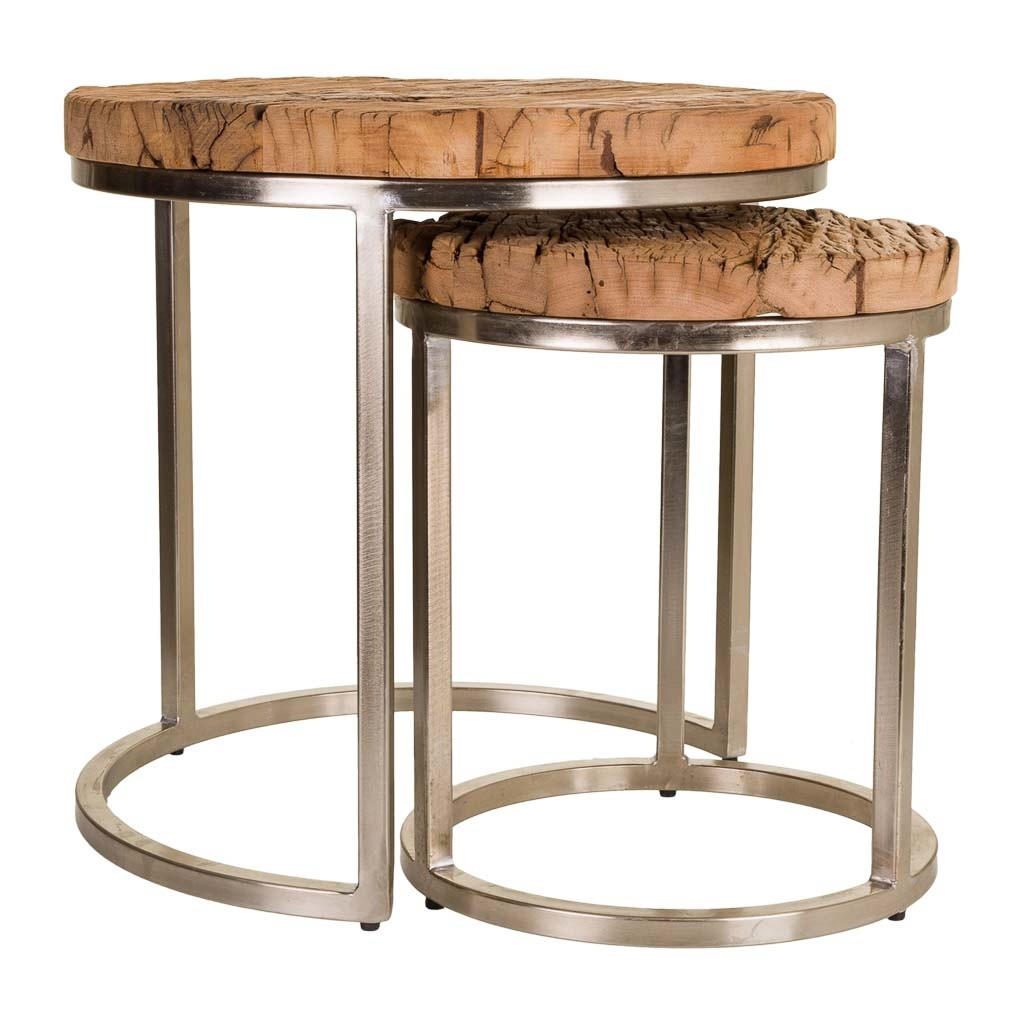 BEISTELLTISCH 2er-Set - Braun, Holz (52/52/51cm) - Wanderlust