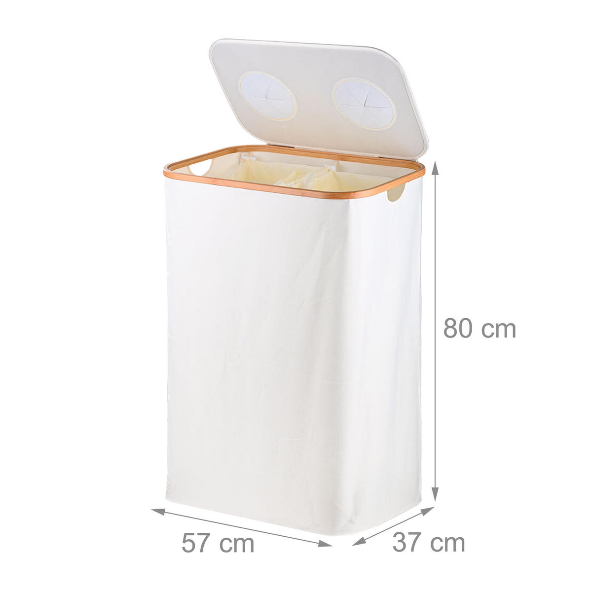 PFANDFLASCHEN-SAMMELBEHÄLTER - Weiß, Holz/Kunststoff (57/80/37cm) - Relaxdays