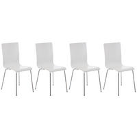 BESUCHERSTUHL Apeldoorn - 2er Set weiß - Weiß, Holz (43/87/47cm) - TPFLiving