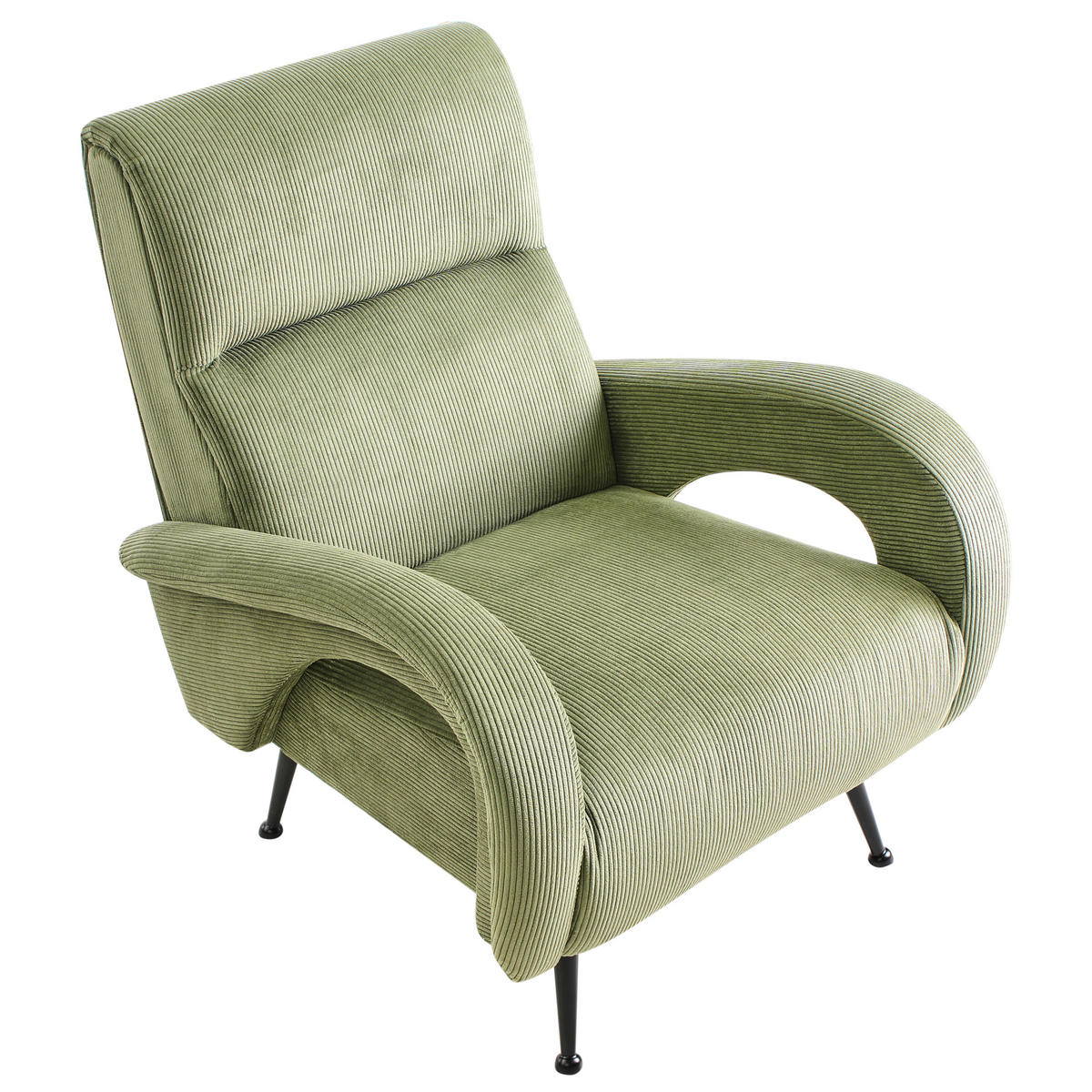 SESSEL Cord Grün Svalov - Grün, Textil (77/93/75cm) - Beliani