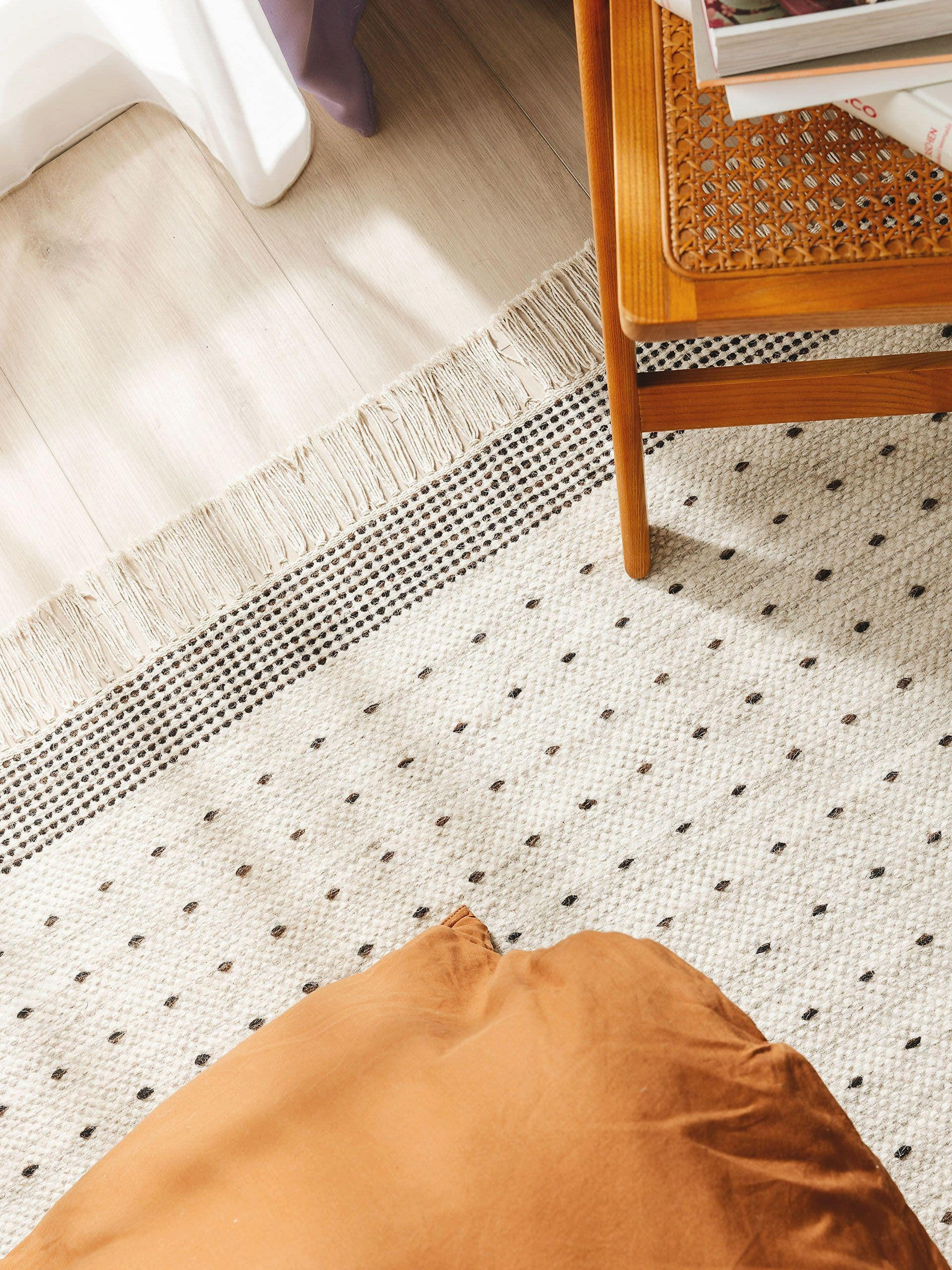 Thumbnail - benuta Pop Wollteppich, Schwarz, Textil, Abstrakt, Rechteckig, 120x170 cm, pflegeleicht, Teppiche & Böden, Teppiche, Nat...