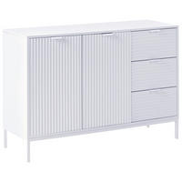 SIDEBOARD mit 2 Türen Weiß Adelaide - Weiß, Holzwerkstoff/Metall (118/80/40cm) - Beliani