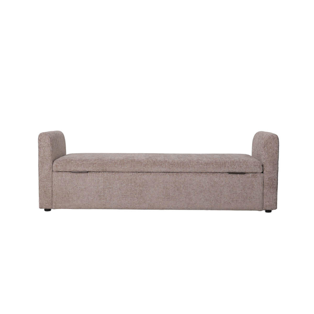AUFBEWAHRUNGSBANK taupe Stoff 151x45x50 cm - Calvin - Taupe, Textil (151/50/45cm) - Giga Meubel