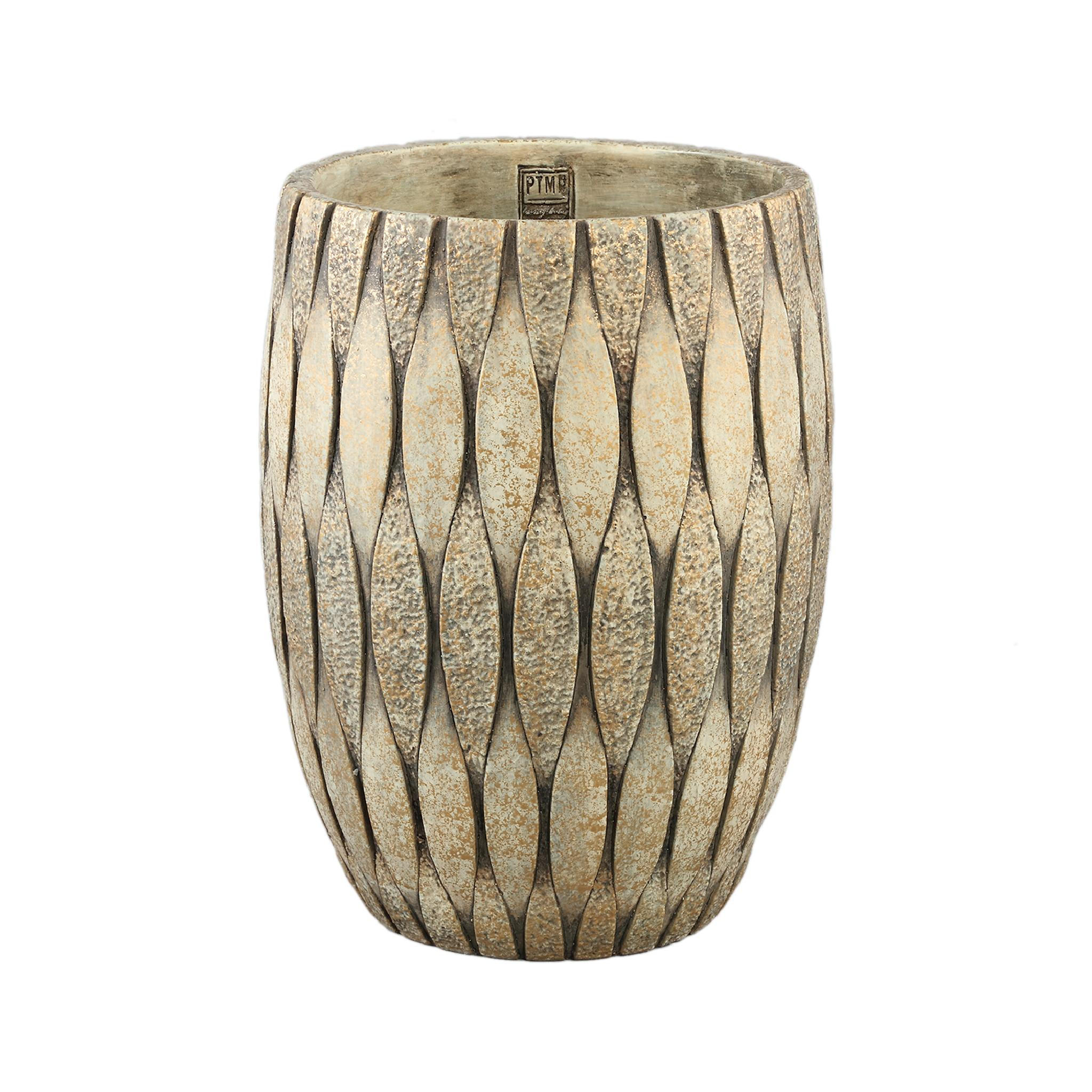 TOPF Joedi Taupe 30/30/41cm - Taupe, Stein (41cm) - PTMD Collection