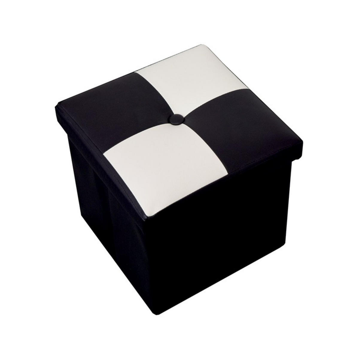 FUSSHOCKER Schwarz 30/30/30 cm - Schwarz, Textil (30/30/30cm) - Mobili Rebecca