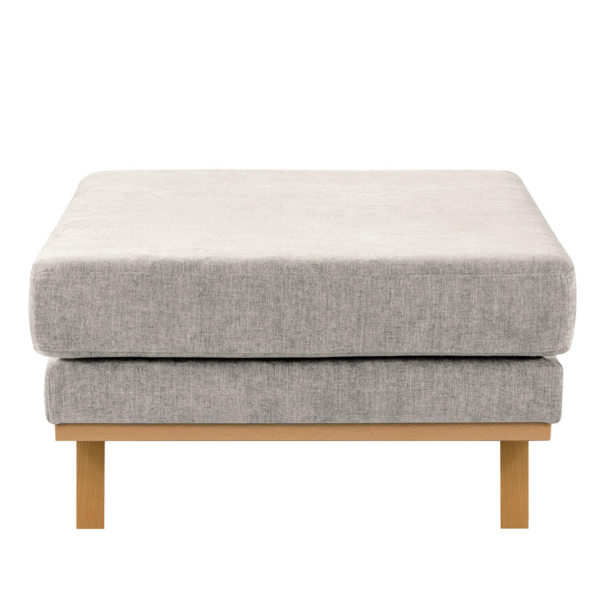 HOCKERBANK - Buchefarben/Grau, Buchenholz/Textil (180/43/81cm) - home24