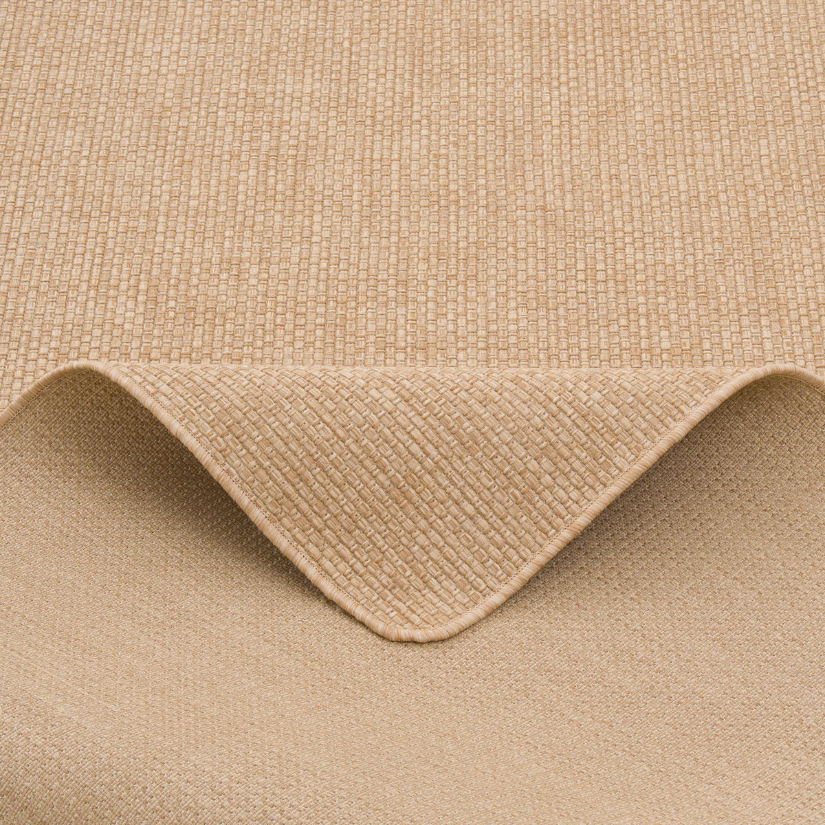 IN- & OUTDOOR FLACHGEWEBE TEPPICH PORTO MELIERT - Sandfarben, Textil (160/160cm) - Snapstyle