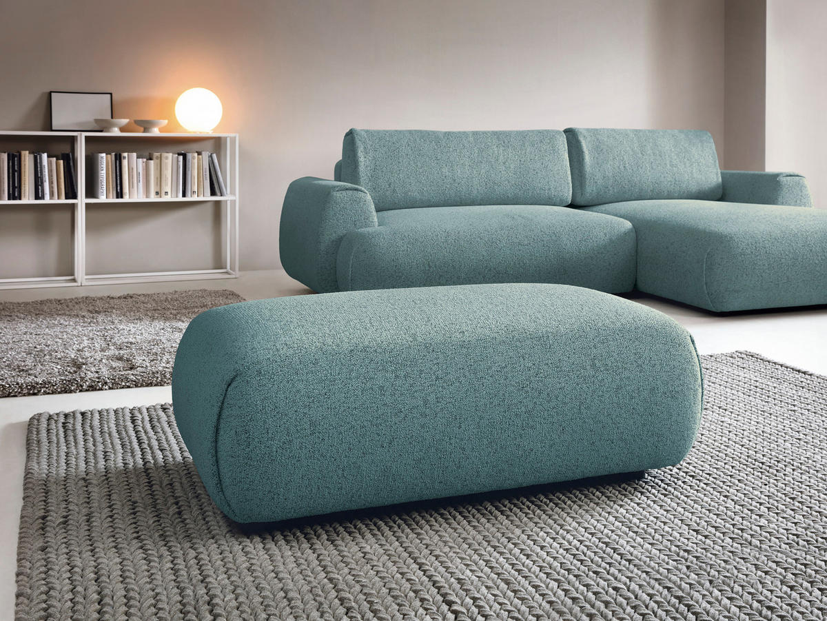 MASSENO Sitzhocker ZEST, Modern Polsterhocker, Fußhocker Blau - Blau, Holzwerkstoff/Kunststoff (70/42/113cm) - MASSENO