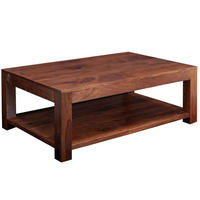 COUCHTISCH Akazie 120x75x45 nougat lackiert OXFORD #318 - Dunkelbraun, Holz (120/75/45cm) - Massivmoebel24