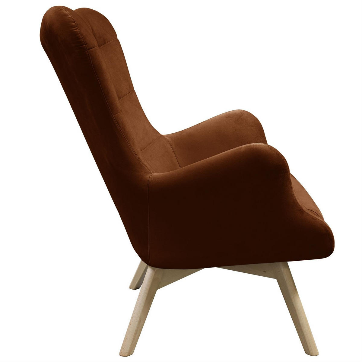 SESSEL SAND mit Buchenbeinen - Buchefarben/Braun, Textil (80/105/86cm) - Lookway