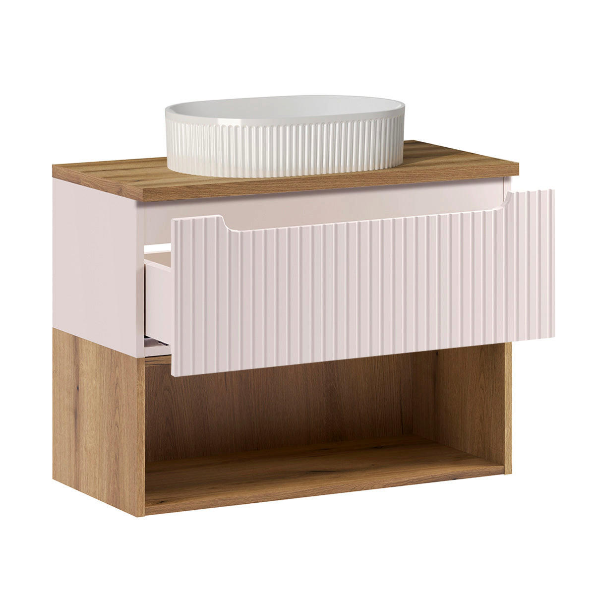 WASCHTISCH 80.4cm Riva Kaschmir - Beige, Holzwerkstoff (80.4/60/40cm) - Petits-meubles