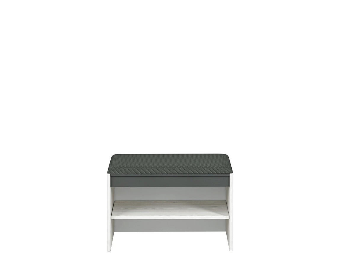 SCHUHSCHRANK – HYGA 03 – 70 cm – Hyga – Weiß / Eichefarben - Eichefarben/Weiß, Holzwerkstoff (70/47/34cm) - hi-markt