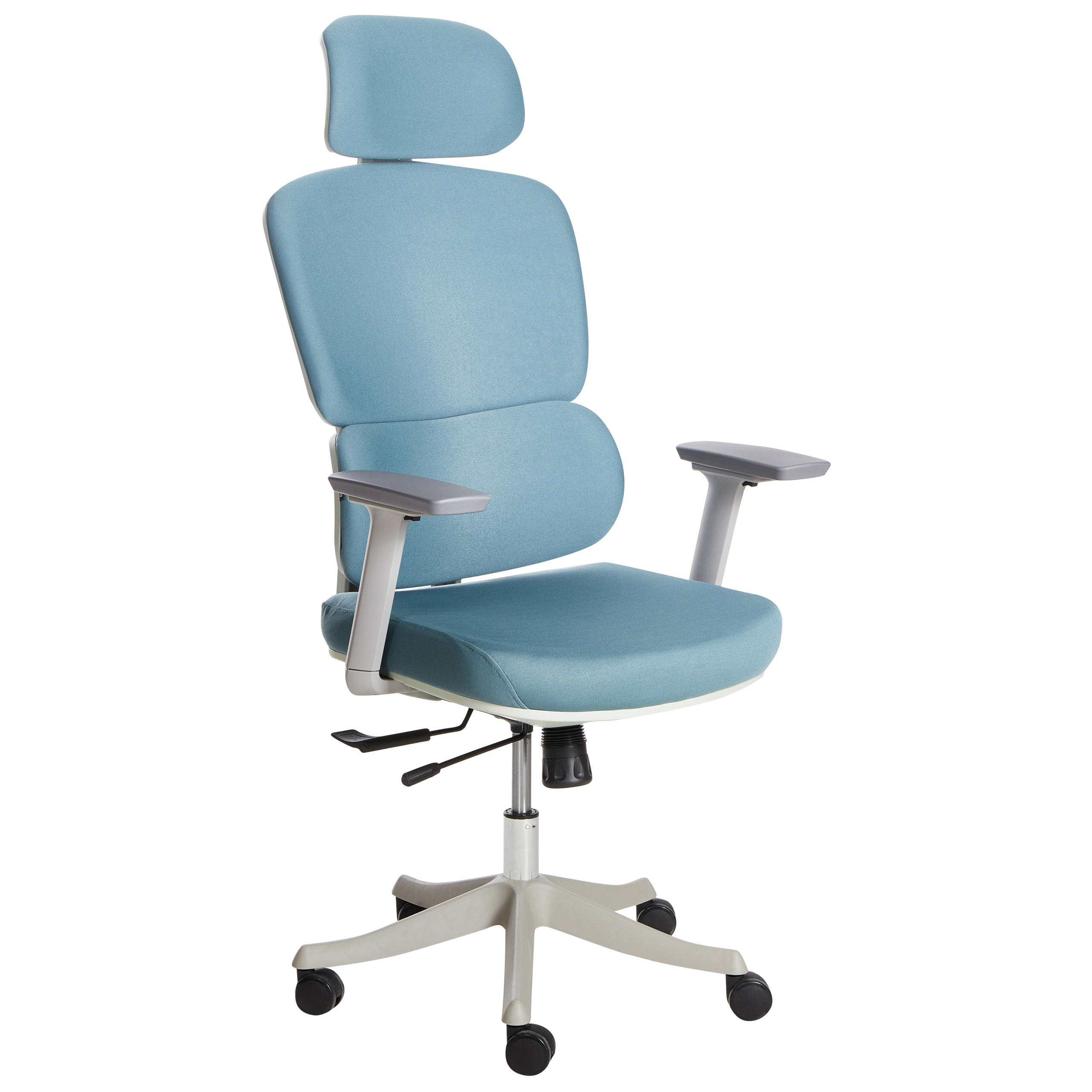 BÜROSTUHL Stoff Blau Viscount - Blau, Textil (50/121/63cm) - Beliani