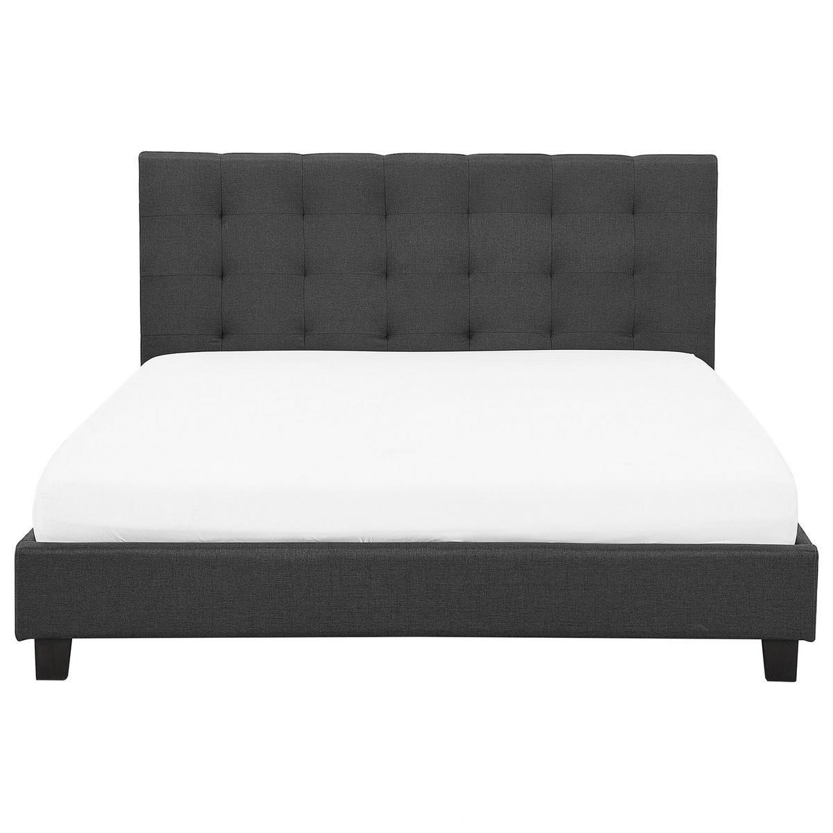 WASSERBETT 180x200 cm Grau La Rochelle - Dunkelgrau, Textil (180/200cm) - Beliani