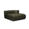 SOFAELEMENT Rechts Chenille Stoff Grün - Schwarz/Olivgrün, Holzwerkstoff/Kunststoff (179/70/113cm) - Makamii