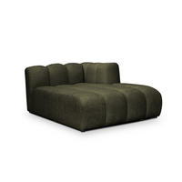SOFAELEMENT Rechts Chenille Stoff Grün - Schwarz/Olivgrün, Holzwerkstoff/Kunststoff (179/70/113cm) - Makamii