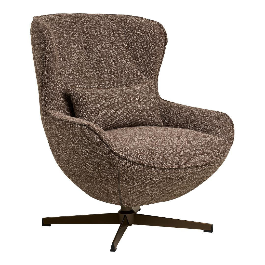 SESSEL, Signe, Braun, Polyester, 88 x 76 x 90 cm - Braun, Textil (88/90/76cm) - ebuy24