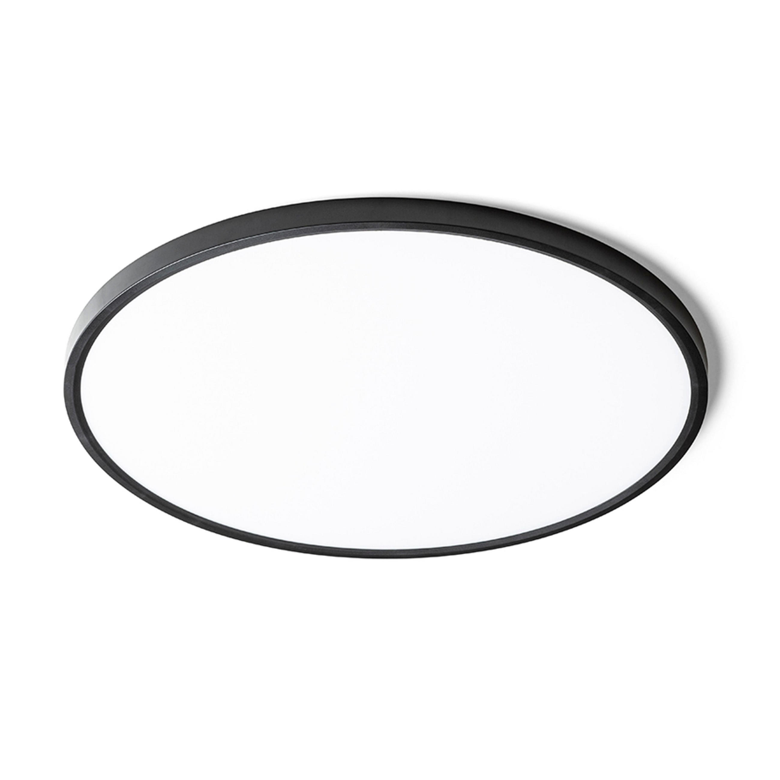 AUFBAULEUCHTE LANA 60 schwarz Kunststoff 50 W - Schwarz, Kunststoff (60/60/2.5cm)