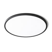 AUFBAULEUCHTE LANA 60 schwarz Kunststoff 50 W - Schwarz, Kunststoff (60/60/2.5cm)