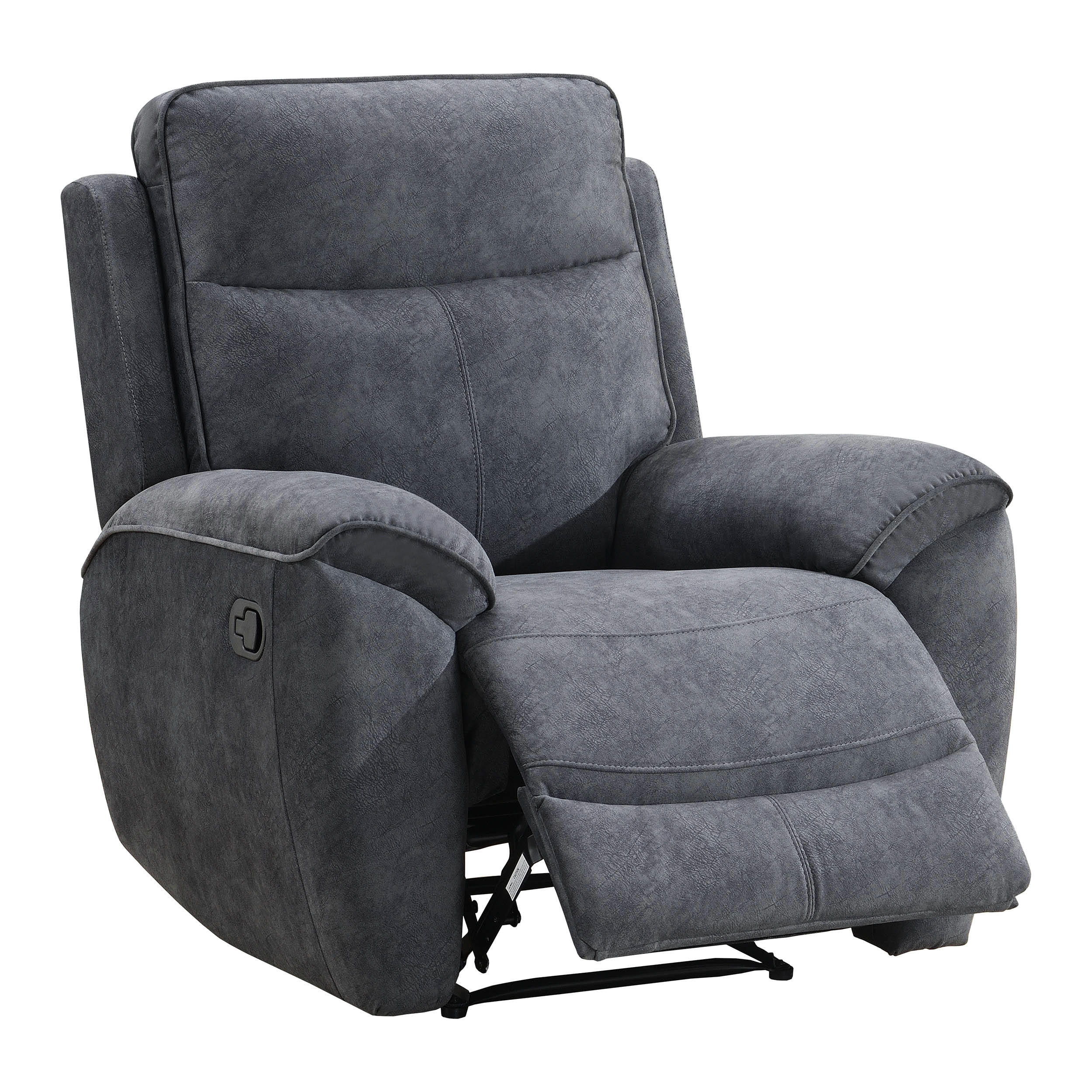 RELAXSESSEL Dolce, Fernsehsessel mit Relaxfunktion, 98 cm, Dunkelgrau, Velours - Dunkelgrau, Textil (98/106/100cm) - Beautysofa
