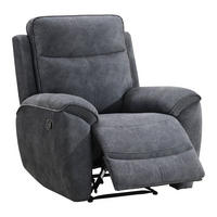 RELAXSESSEL Dolce, Fernsehsessel mit Relaxfunktion, 98 cm, Dunkelgrau, Velours - Dunkelgrau, Textil (98/106/100cm) - Beautysofa