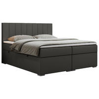 BOXBETT LOPE 120/200 - Dunkelgrau Kunstleder - H3 - Dunkelgrau, Holz/Textil (120/200cm)