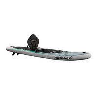 STAND UP Paddle Board Blue Wave aufblasbar mit Kajak-Set - Grün, Kunststoff (320/77/15cm) - Artsport