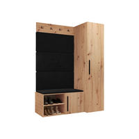 GARDEROBEN-SET Medi II - Anthrazit/Schwarz, Holzwerkstoff/Kunststoff (40/191/50cm) - MIRJAN24