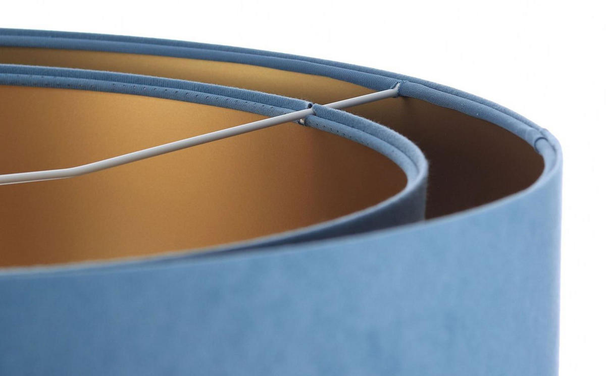 HÄNGELEUCHTE Blau 50/23 cm - Goldfarben, Kunststoff (50/1.3/23cm) - ONZENO