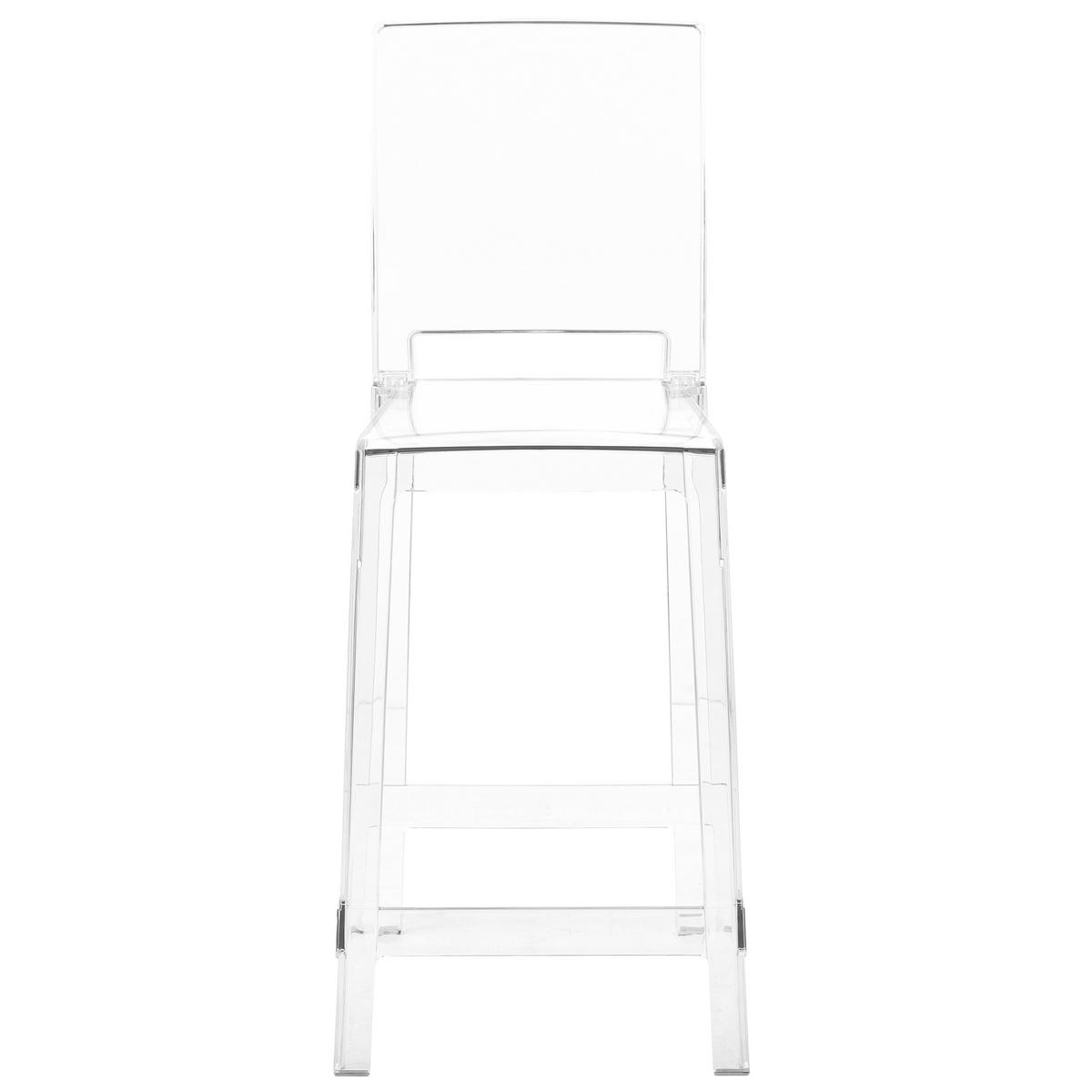 BARSTÜHLE 2er-Set Kunststoff Transparent Wellington - Transparent, Kunststoff (41/99/48cm) - Beliani
