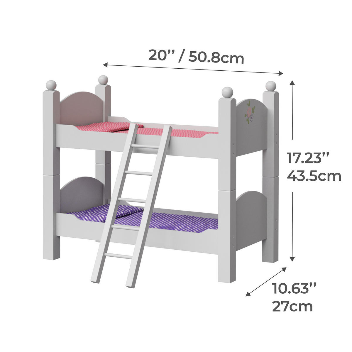 PUPPENBETT, Weiß, 44cm - Weiß, Holzwerkstoff (27/44/51cm) - Teamson Kids